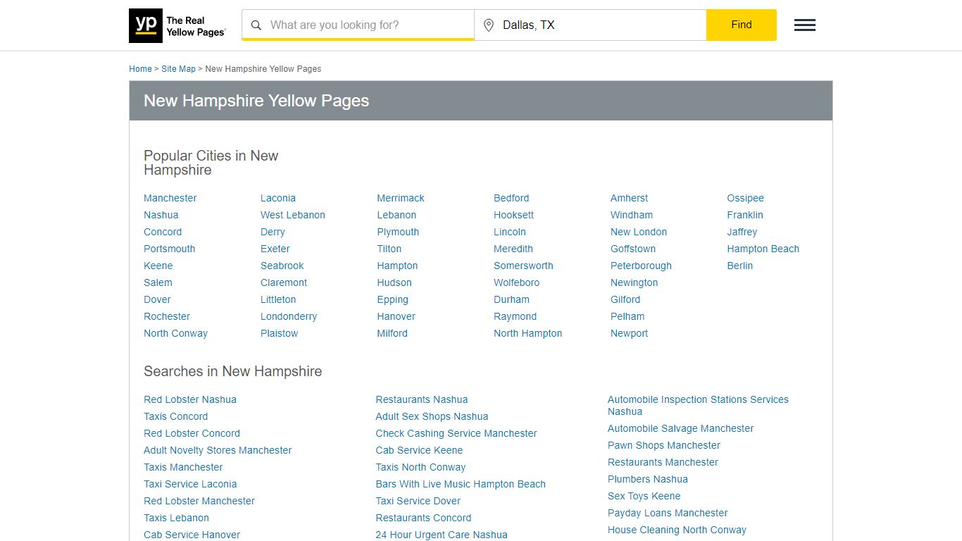 New Hampshire Yellow Pages - YP.com